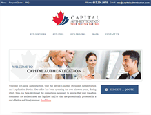 Tablet Screenshot of capitalauthentication.com